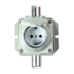 Ổ cắm 2 cực+PE 16A 250 VAC cho tàu biển của Wiska 10040287 - header