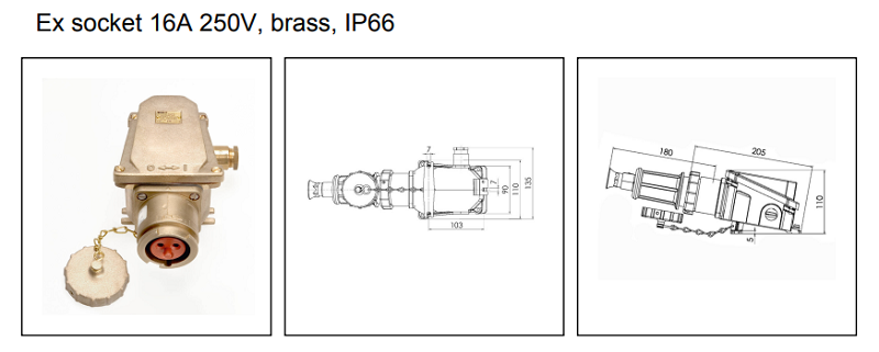 Ổ cắm công nghiệp 2 cực chống cháy nổ 10030760 - detail