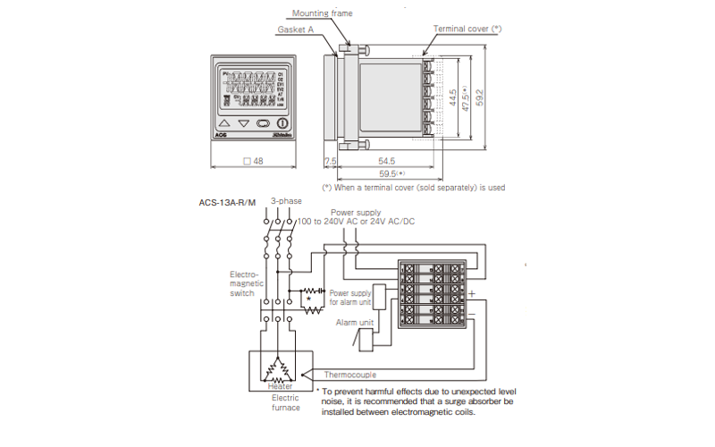Bộ điều khiển nhiệt độ 48x48mm ngõ ra 4-20mA ACS-13A-A/M - DETAIL