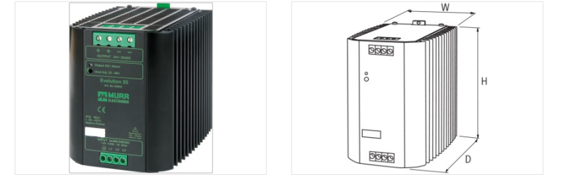 Bộ nguồn 3 pha 24VDC 20A Evolution 85002 của Murrelektronik - DETAIL