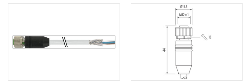 Cáp 30m bọc giáp có đầu nối M12 female 0° A-code 4 chân 7000-13201-3353000 - DETAIL 1