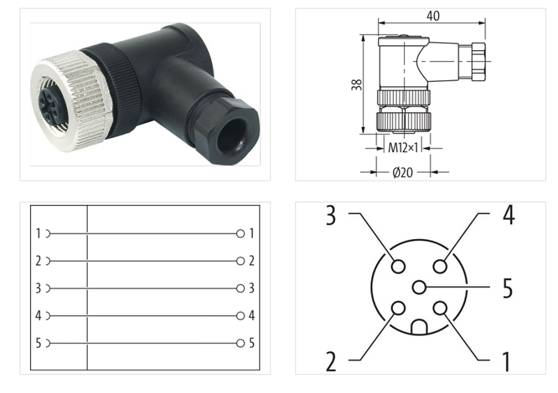 Đầu nối M12 female 90° A-code 5 cực 7000-13041-0000000 - DETAIL