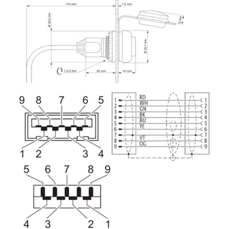 Đầu nối USB 3.0 có nắp đậy lắp mặt tủ MSDD 4000-73000-0160000 detail 