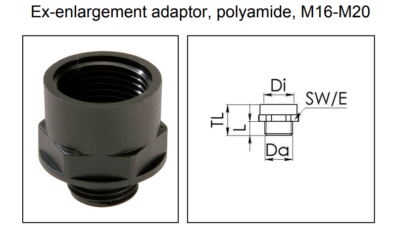 Đầu nối chuyển đổi ren nhựa chống cháy nổ 10064742 - detail