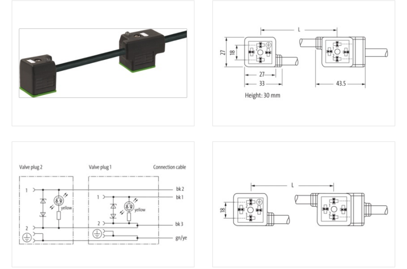 Đầu nối van đôi form A có 5m cáp MSUD 7000-58041-6370500 - DETAIL 1