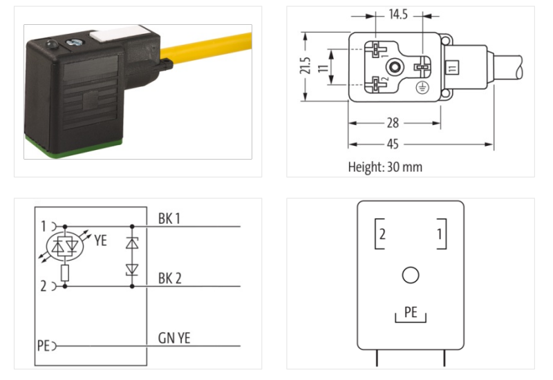 Đầu nối van form BI có 5m cáp 7000-11021-0260500 - DETAIL 1