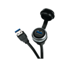 Đầu nối USB có nắp đậy lắp mặt tủ điện MSDD 4000-73000-0200000 - header