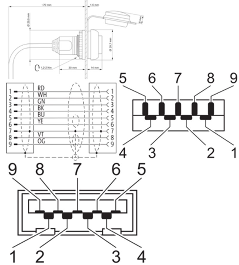 Đầu vào USB có nắp đậy lắp mặt tủ điện MSDD 4000-73000-0200000 detail 