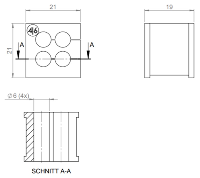 Đệm 4 cáp 6mm KT 4|6 39932 detail 
