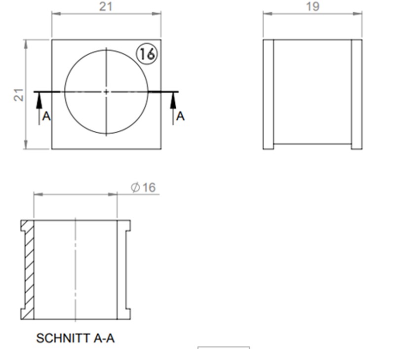 Đệm cáp 16mm KTS16 39901 detail 