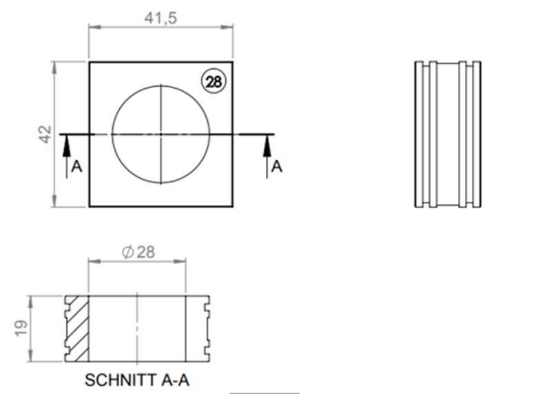 Đệm cáp 28-29mm KT28 41228 detail 