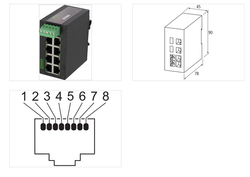 Ethernet switch unmanaged 8 cổng TREE 8TX METALL 58171 - DETAIL