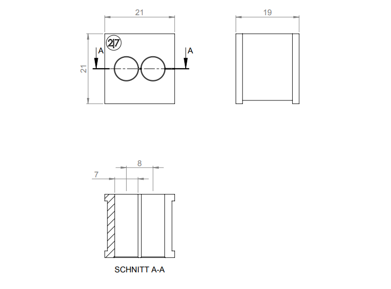 Đệm 2 cáp KT 41202 của Icotek - DETAIL