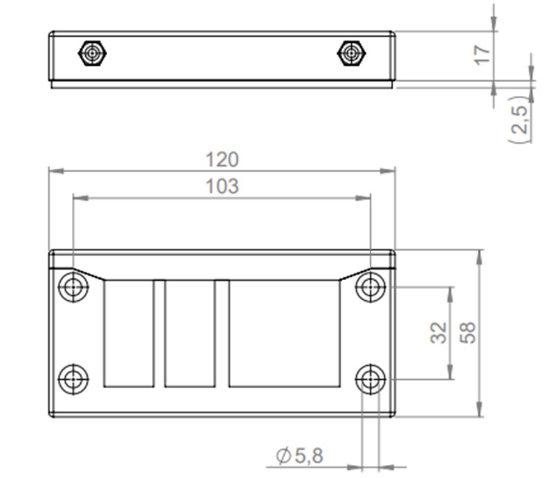 Khung đầu vào 5 cáp KEL-U 16|5 54165 detail 