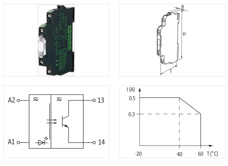 Rơ-le quang điện 24-230V AC/DC 0.5A MIRO 52573 - DETAIL