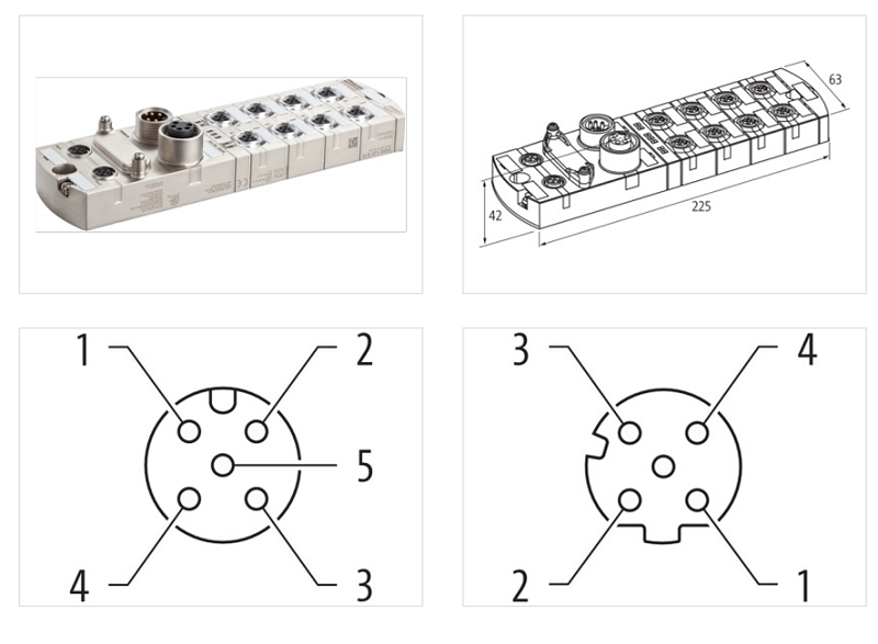 Trạm DIO16 IP67 mạng Profinet MVK-MPNIO 55530 - DETAIL