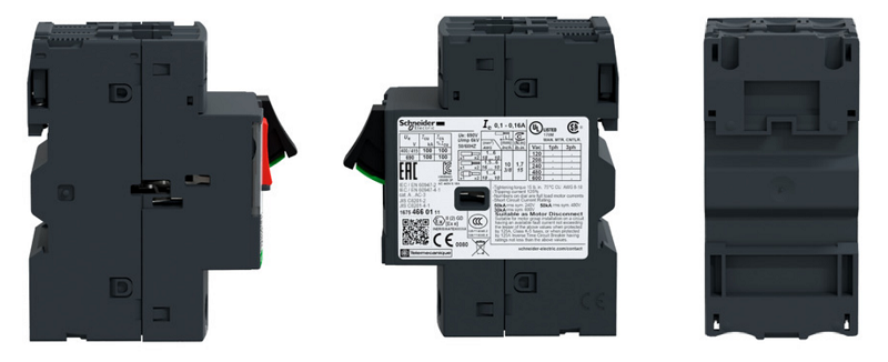 Cầu dao bảo vệ động cơ Motor CB GV2ME10 - hình ảnh các mặt