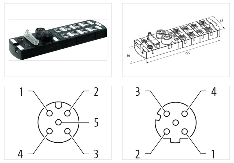 Mô-đun DIO16 mạng Profinet Impact67 55130 - DETAIL