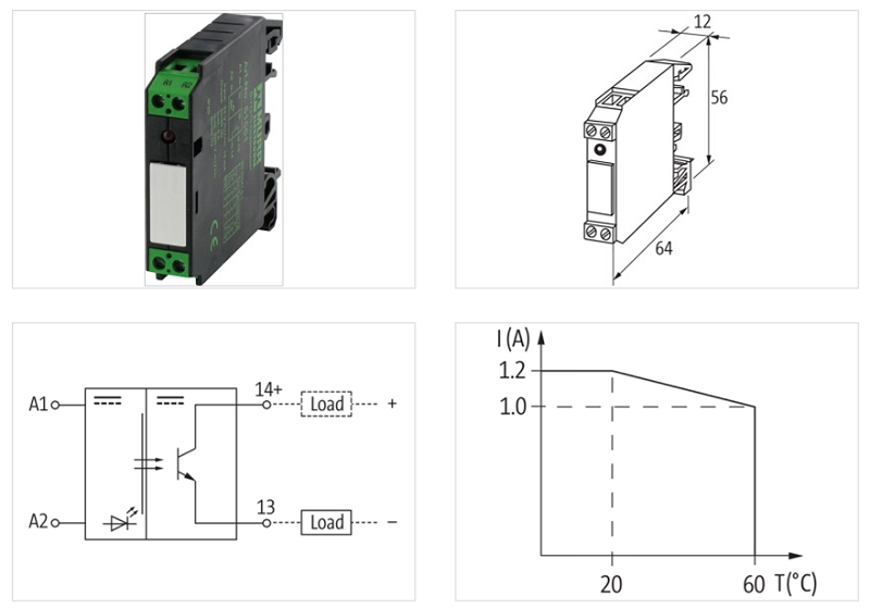 Rơ-le quang điện 24VDC đầu ra transistor 1.2A 50040 - DETAIL