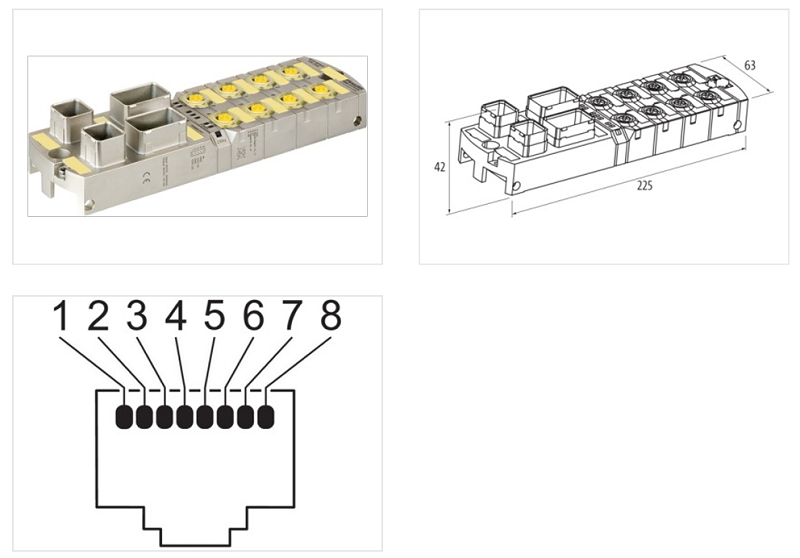 Trạm I/O an toàn mạng Profinet DI16/8 MVK MPNIO F 55562 - DETAIL