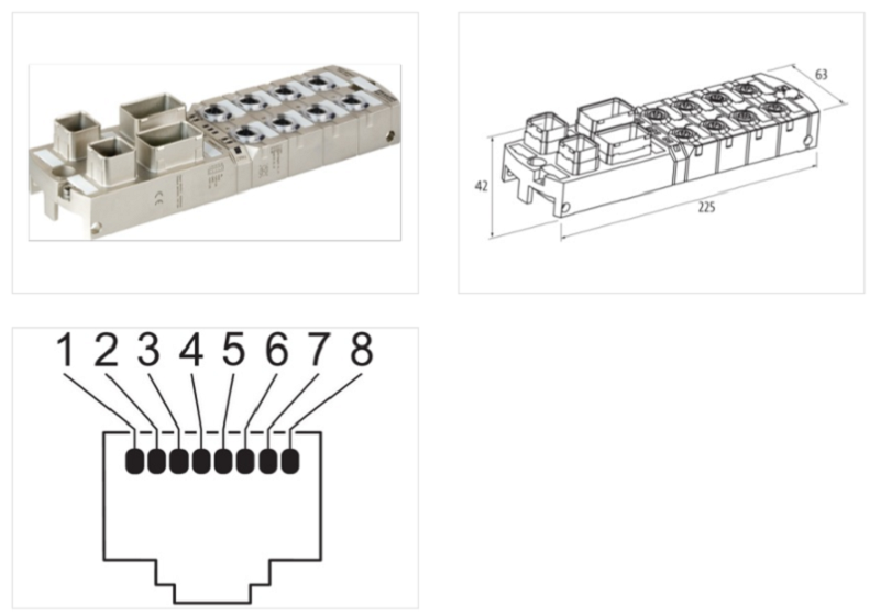Trạm I/O mạng Profinet DI8 DI8 IRT MVK MPNIO 55528 - DETAIL