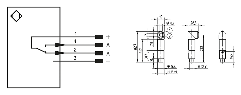 Cảm biến phản xạ khuếch tán triệt nền YW24PA3 - detail