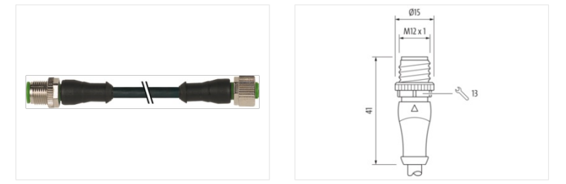 Cáp 7m 2 đầu nối M12 male 0° / M12 female 0° A-code 4 chân 7000-40021-6340700 - DETAIL 1
