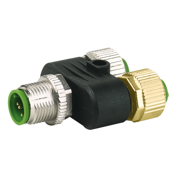 Đầu chia tín hiệu T-Coupler M12 male / 2x M12 female A-code 7000-41121-0000000 - HEADER