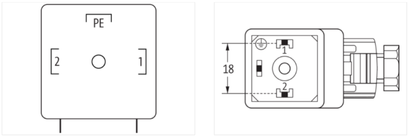 Đầu nối van điện từ form A 24VDC SVS 7000-29001-0000000-body2