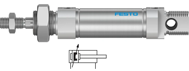 Xy-lanh tròn 25mm DSNU-25-25-PPV-A - body