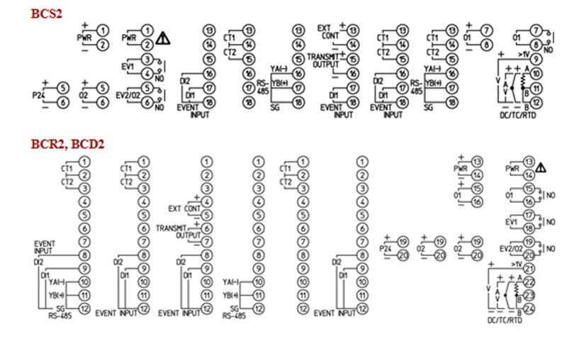 Bộ điều khiển nhiệt độ 48x96mm 2 ngõ ra điều khiển SSR BCR2-S00-20 detail 