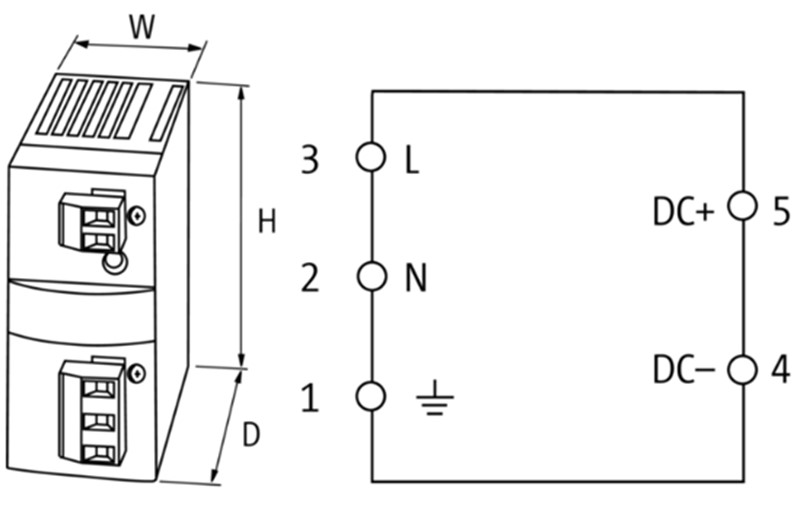 Bộ nguồn 1 pha DC 24V 2.5A MCS-B 85162 của Murrelektronik detail 
