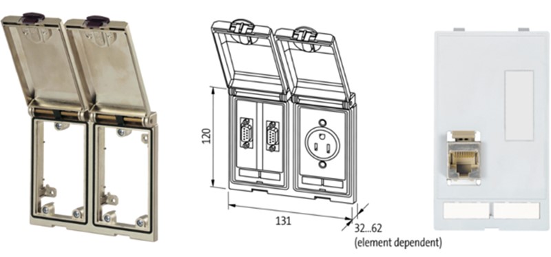 Bộ ổ cắm giao diện mặt tủ điện MSDD 4000-68123-0041210 detail