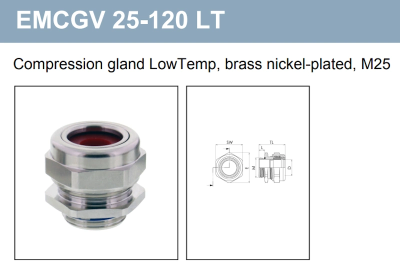 Cable gland chịu biến đổi nhiệt M25 10106512 - detail