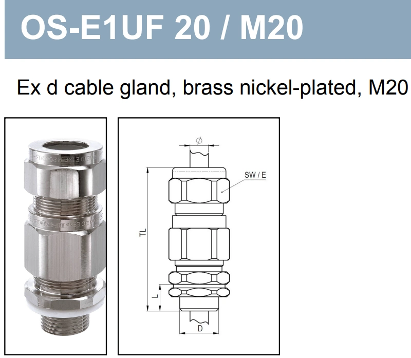 Cable gland chống cháy nổ M20 50107580 - body