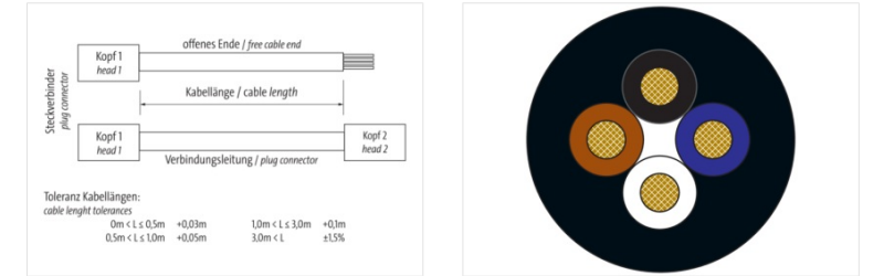 Cáp 1m 2 đầu nối M12 male 0° / M12 female 90° A-code LED 4 chân 7000-40341-6340100 - DETAIL 3