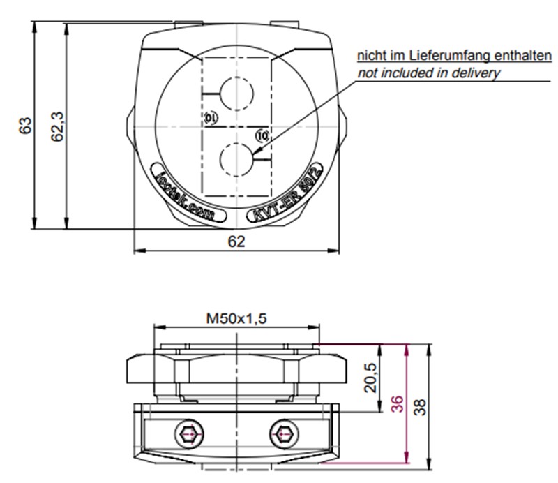 Khung đầu vào cáp tròn 2 miếng đệm nhỏ KVT-ER 45454 detail 