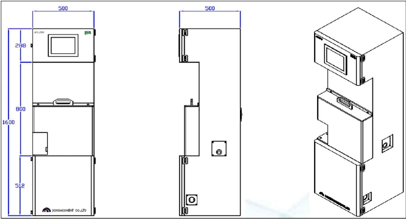 Máy lọc mẫu nước tự động AFS-204S - dimension