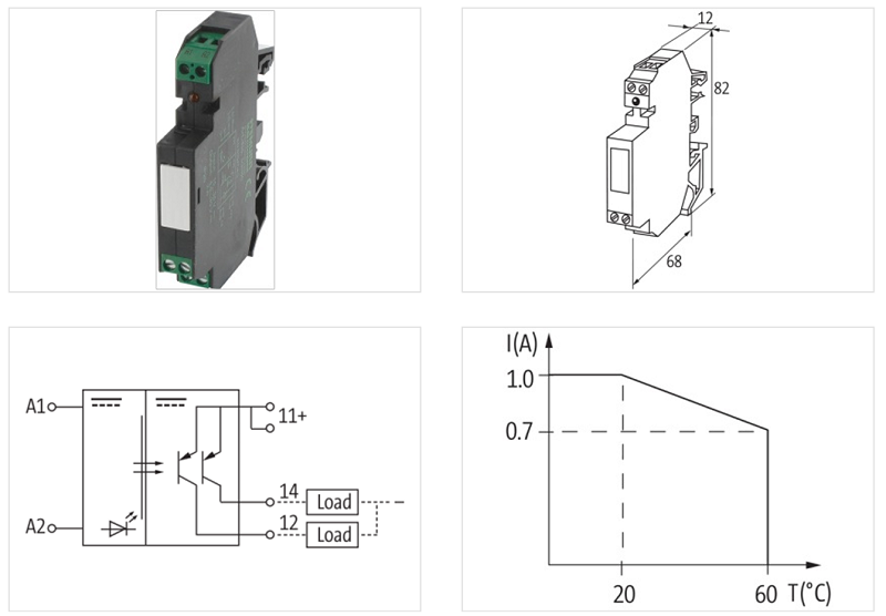 Mô-đun OPTO-COUPLER 24VDC 1A AMMDU 50085 - DETAIL