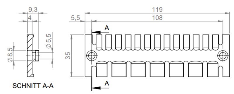 Phụ kiện giữ cố định 13 cáp ZL 32116 detail 