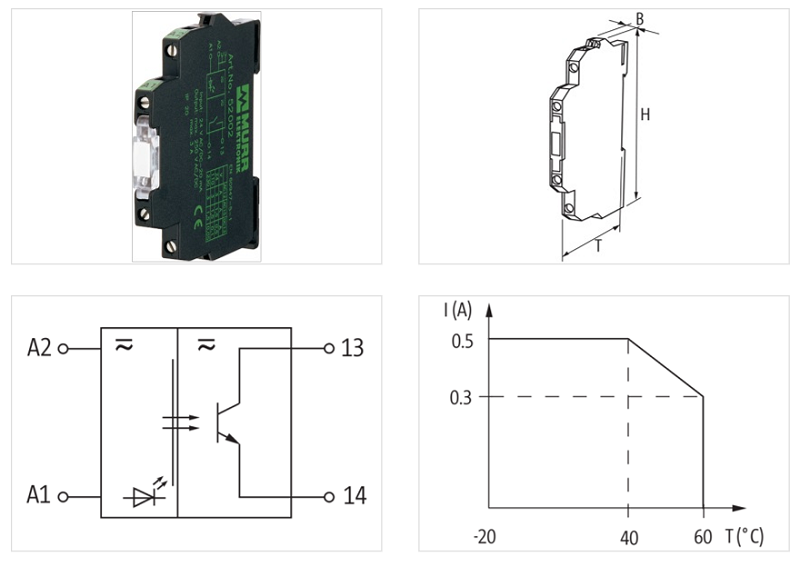 Rơ-le quang 230 V AC/DC với ngõ ra transistor 0.5A 52573 - DETAIL