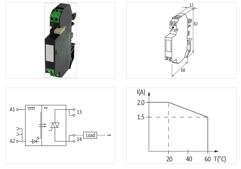 Rơ-le quang ngõ ra 24VDC 2A TRIAC 50092 của Murrelektronik - DETAIL