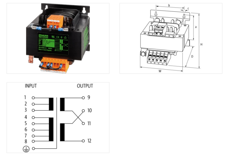 Biến áp cách ly 1 pha 2500VA MST 86154 - DETAIL