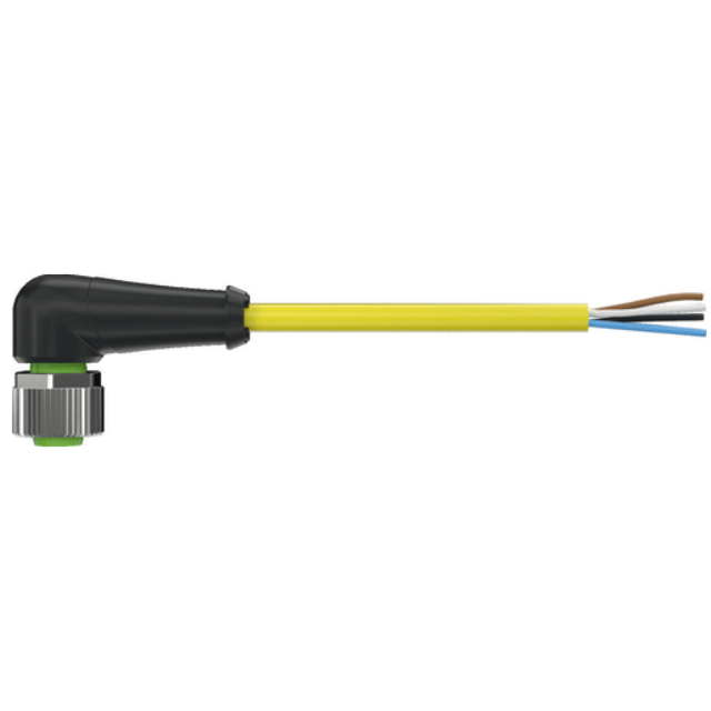 Cáp PUR dài 15m có đầu nối M12 female 90° A-code 4 chân 7000-12341-0341500-header