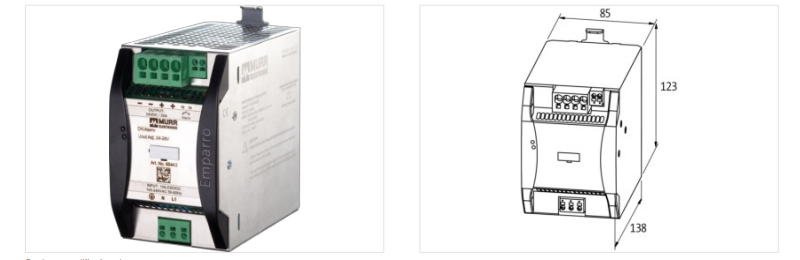 Bộ nguồn 1 pha DC 24V 20A Emparro 85442 của Murrelektronik - DETAIL