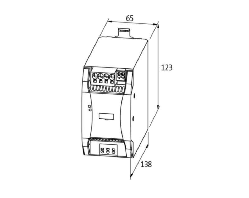 Bộ nguồn 1 pha Emparro DC 24V 10A 85441 - DIMENSION
