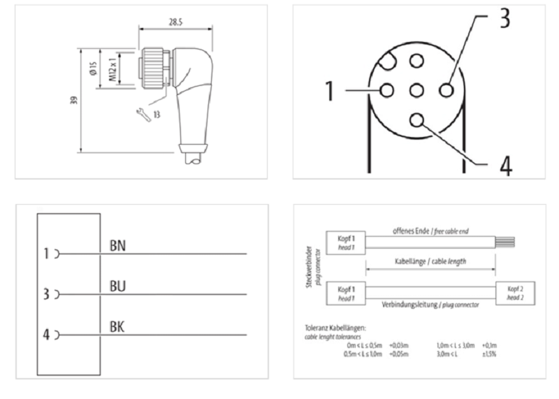 Cáp 15m có đầu nối M12 female 90° A-code 3 ruột 7000-12321-6131500 - DETAIL