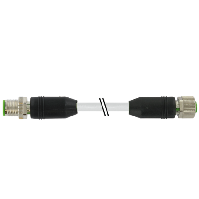 Cáp 2m có 2 đầu nối M12 male 0° M12 female 0° A-code 12 chân 7000-53001-3020200-header