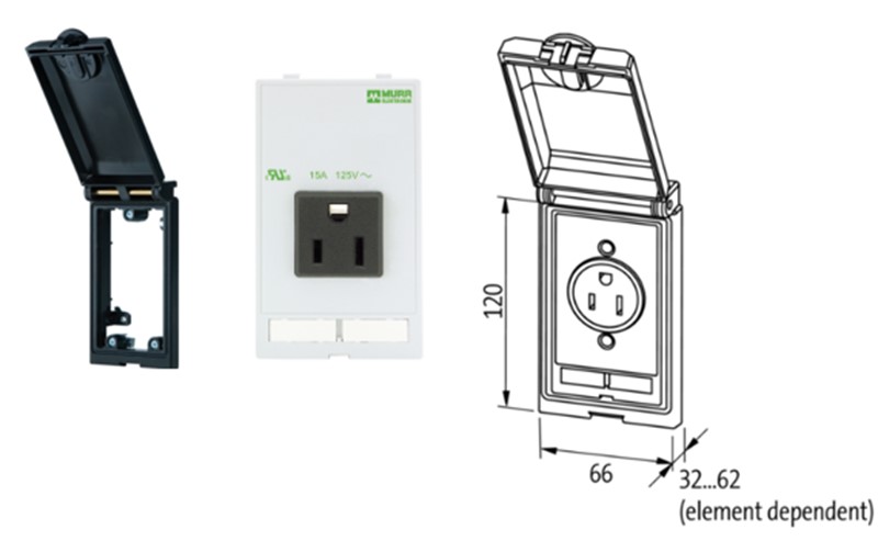 Khung bộ giao diện bề mặt tủ điện MODLINK MSDD 4000-68112-0000000 detail 