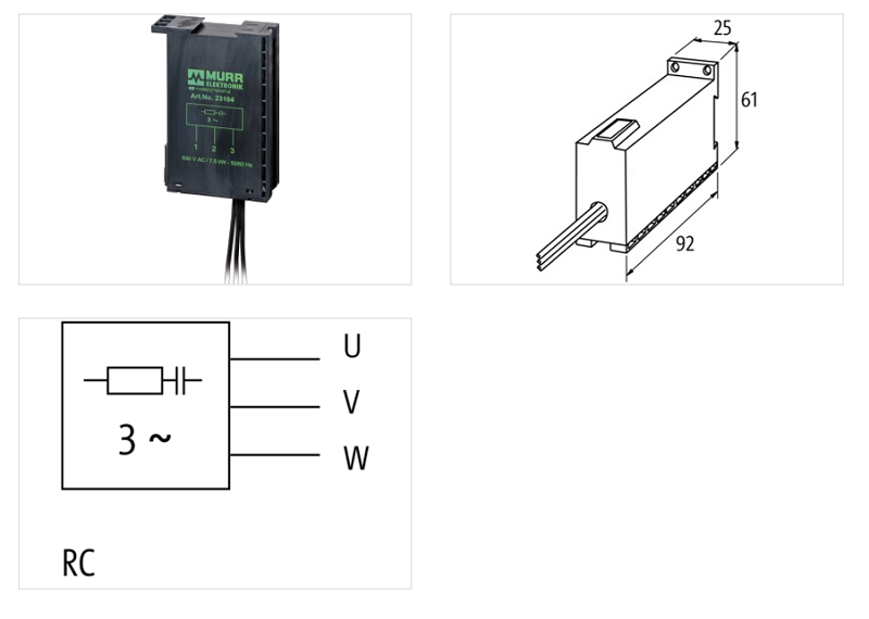Mô-đun dập xung hồ quang cho mô-tơ 7.5kW 23104 - DETAIL